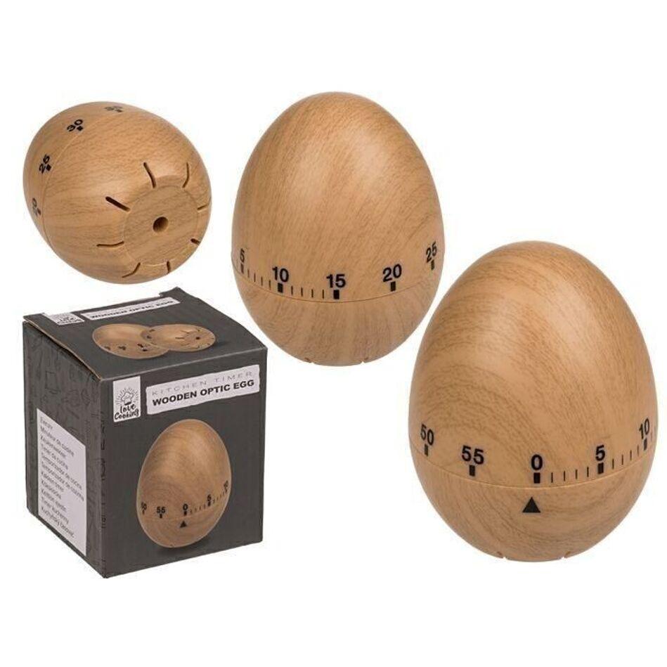 Minuteur en bois - oeuf élégant et pratique - Organisatoo