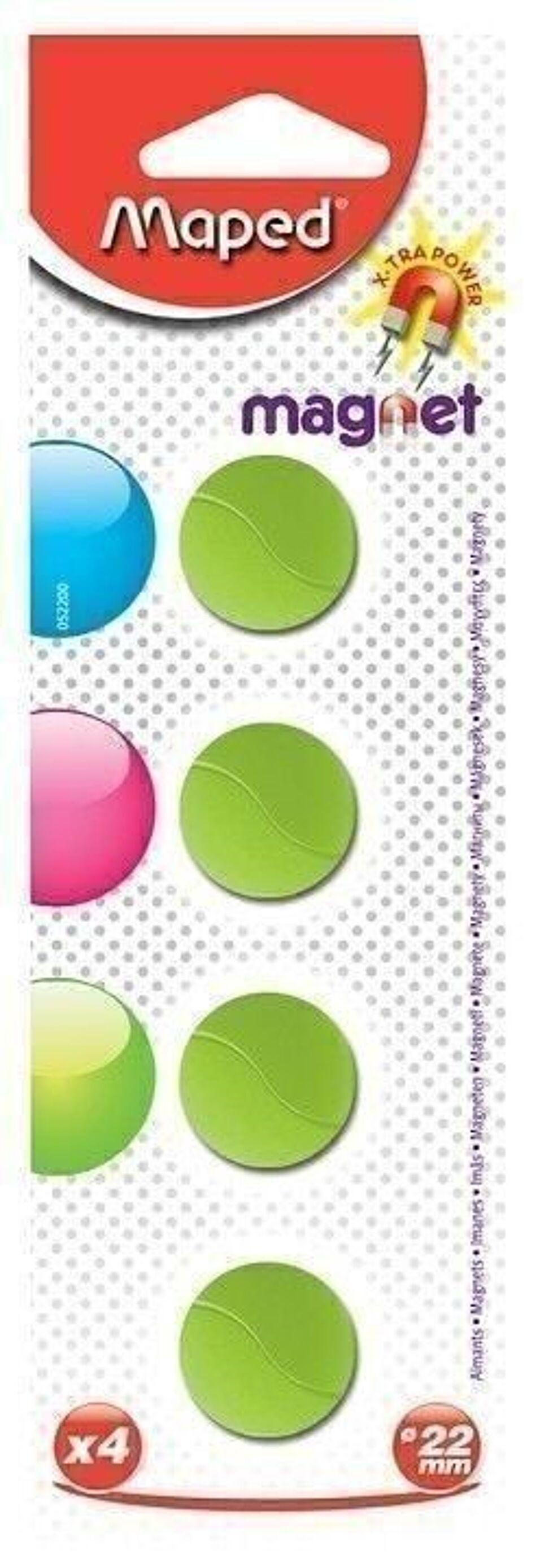 4 aimants ronds Ø 22 mm - magnets puissants - Organisatoo