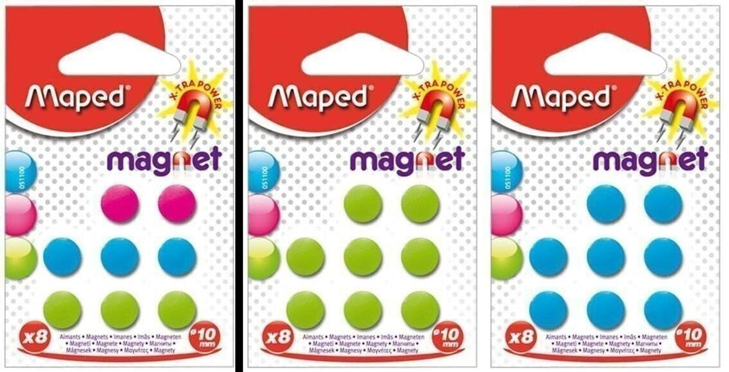 8 aimants ronds Ø 10 mm - magnets puissants - Organisatoo