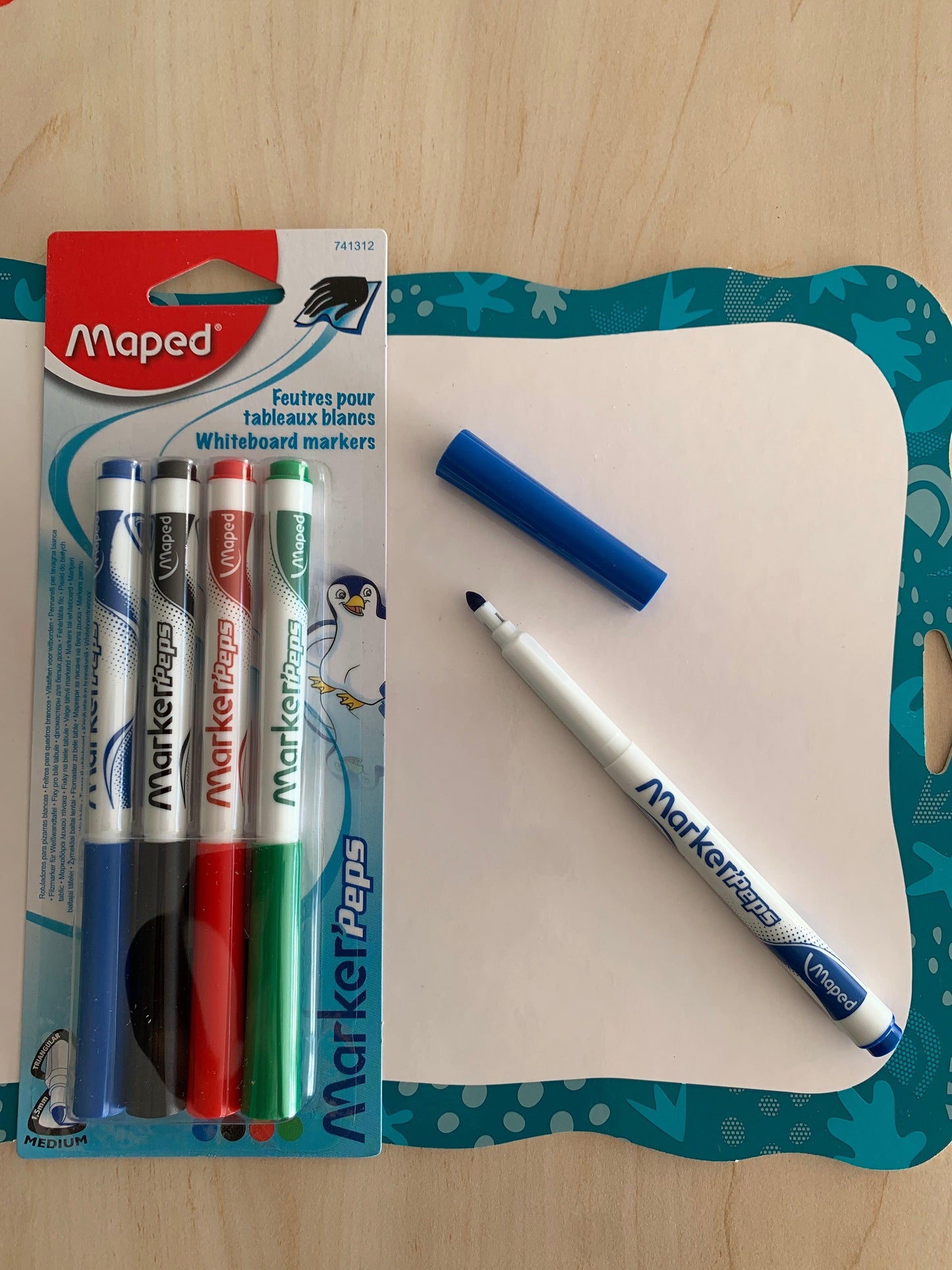 4 feutres effaçables pour tableaux blancs, ardoises - Organisatoo