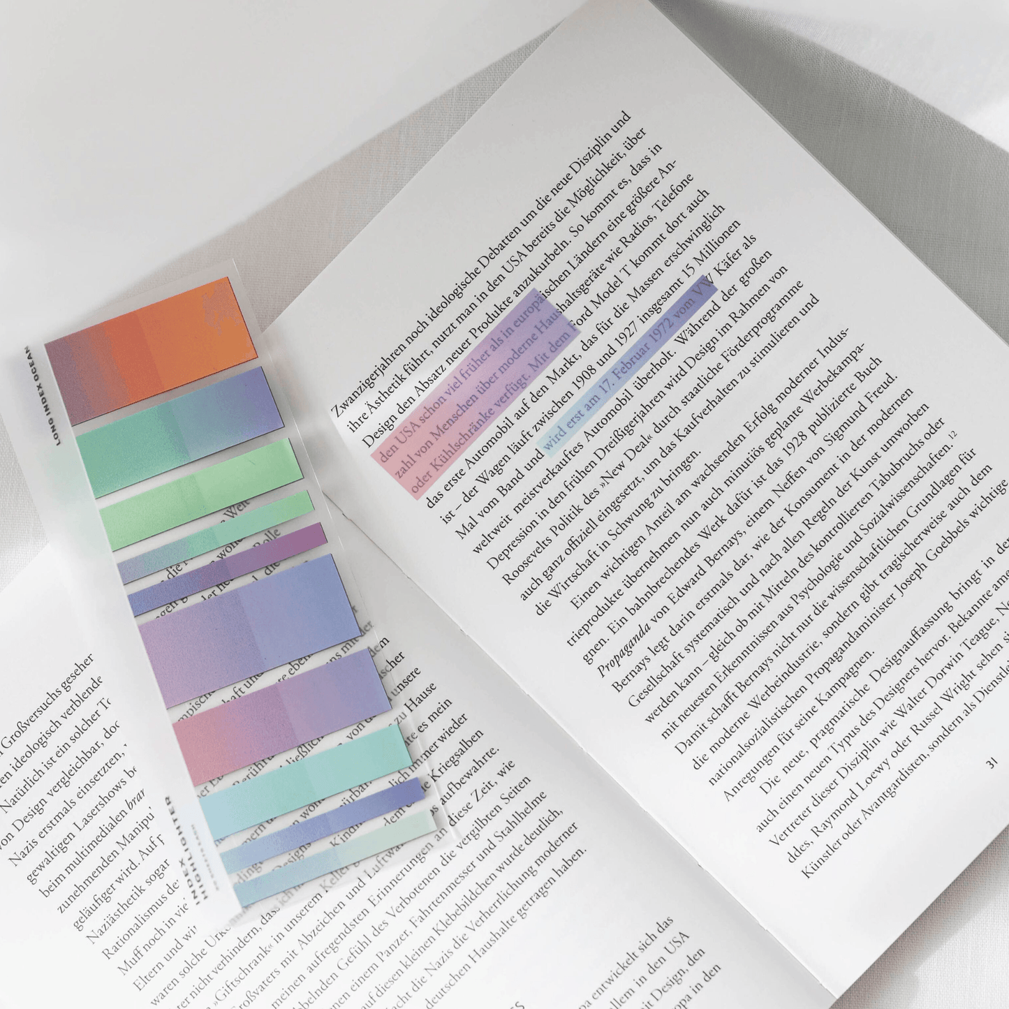 Notes autocollantes repositionnables dégradé de couleurs - Organisatoo