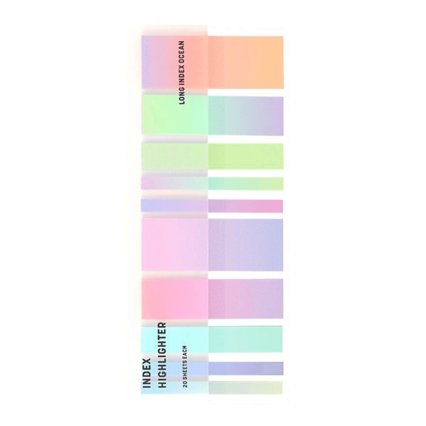 Notes autocollantes repositionnables dégradé de couleurs - Organisatoo