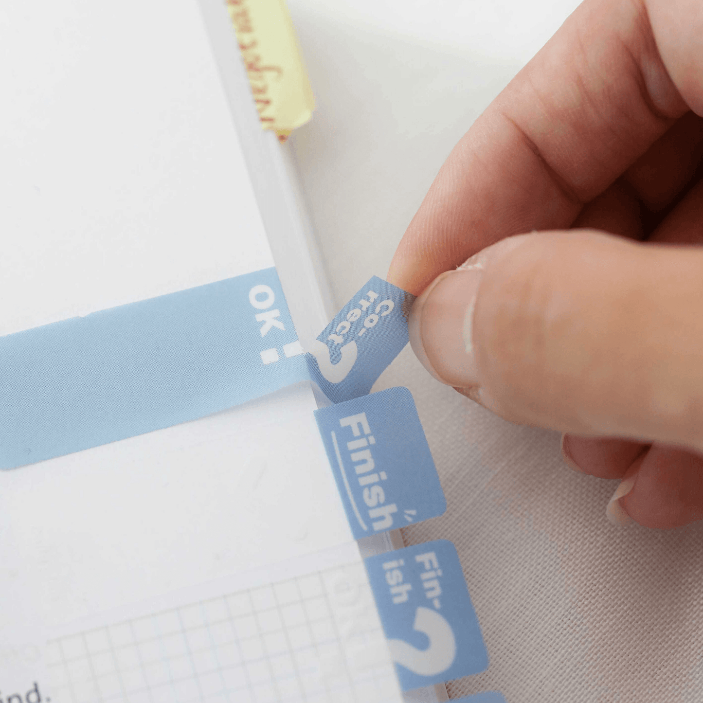 Onglets adhésifs organisation de travail - Organisatoo