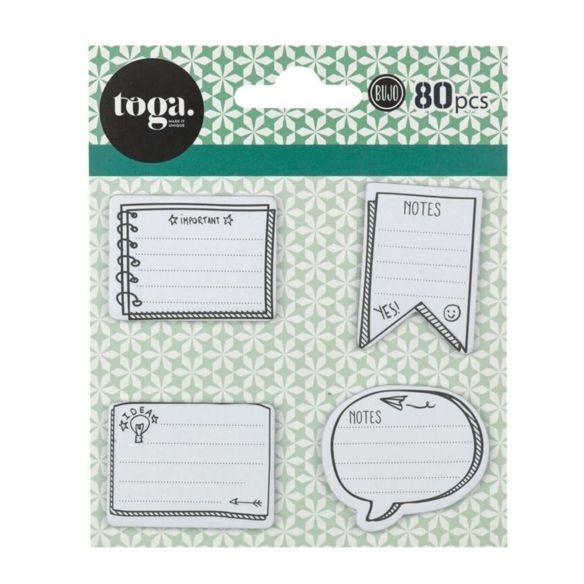 Mini notes repositionnables à messages - pense-bête - Organisatoo