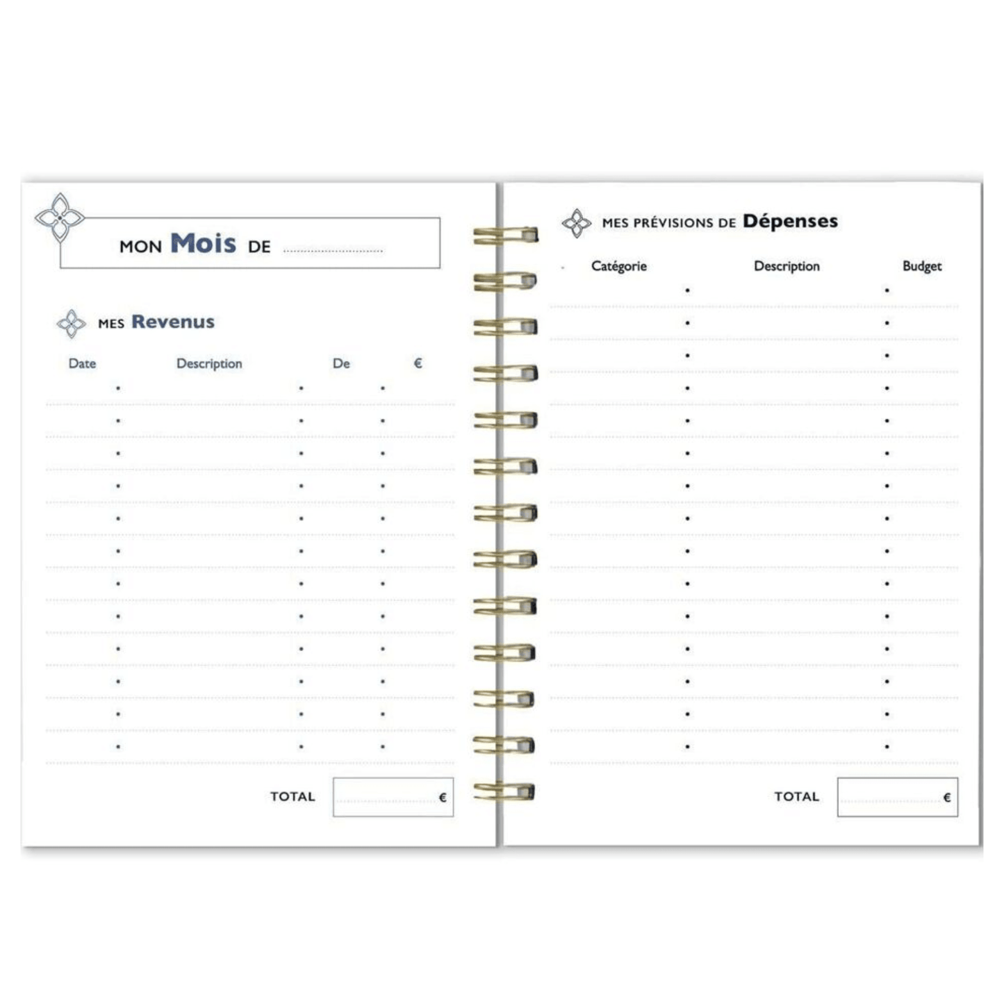 Carnet de budget A5 - 192 pages - Organisatoo