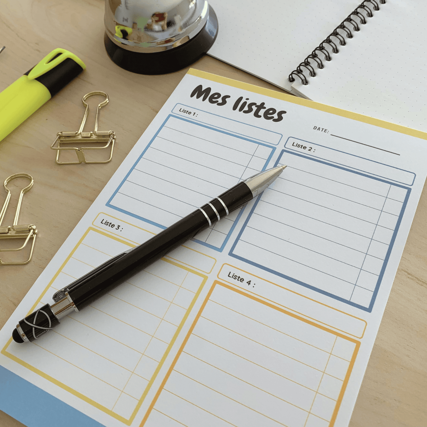 Bloc Mes listes - to do list par thème ou projet - Organisatoo