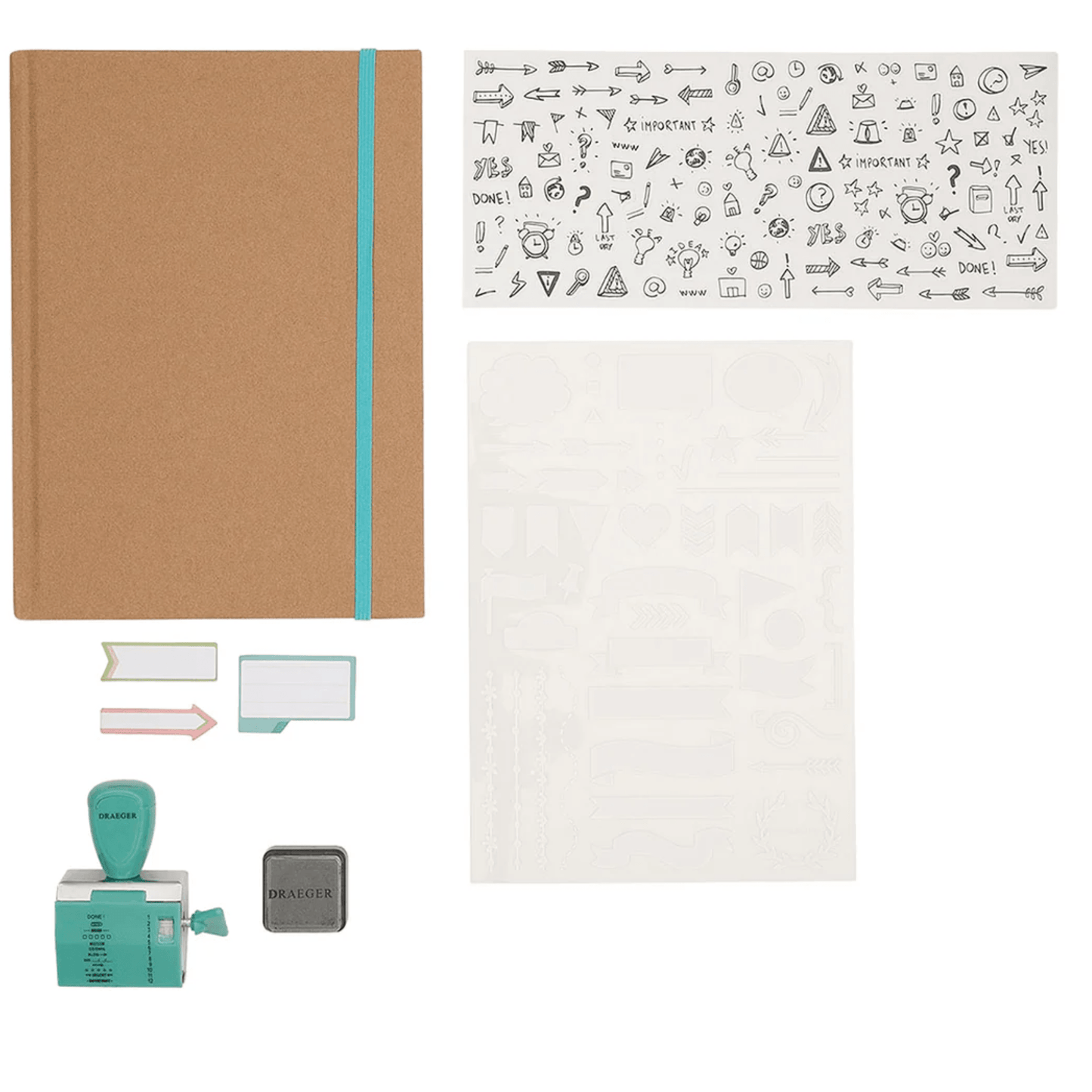 Kit Complet Bullet Journal DIY - crée ton journal - Organisatoo