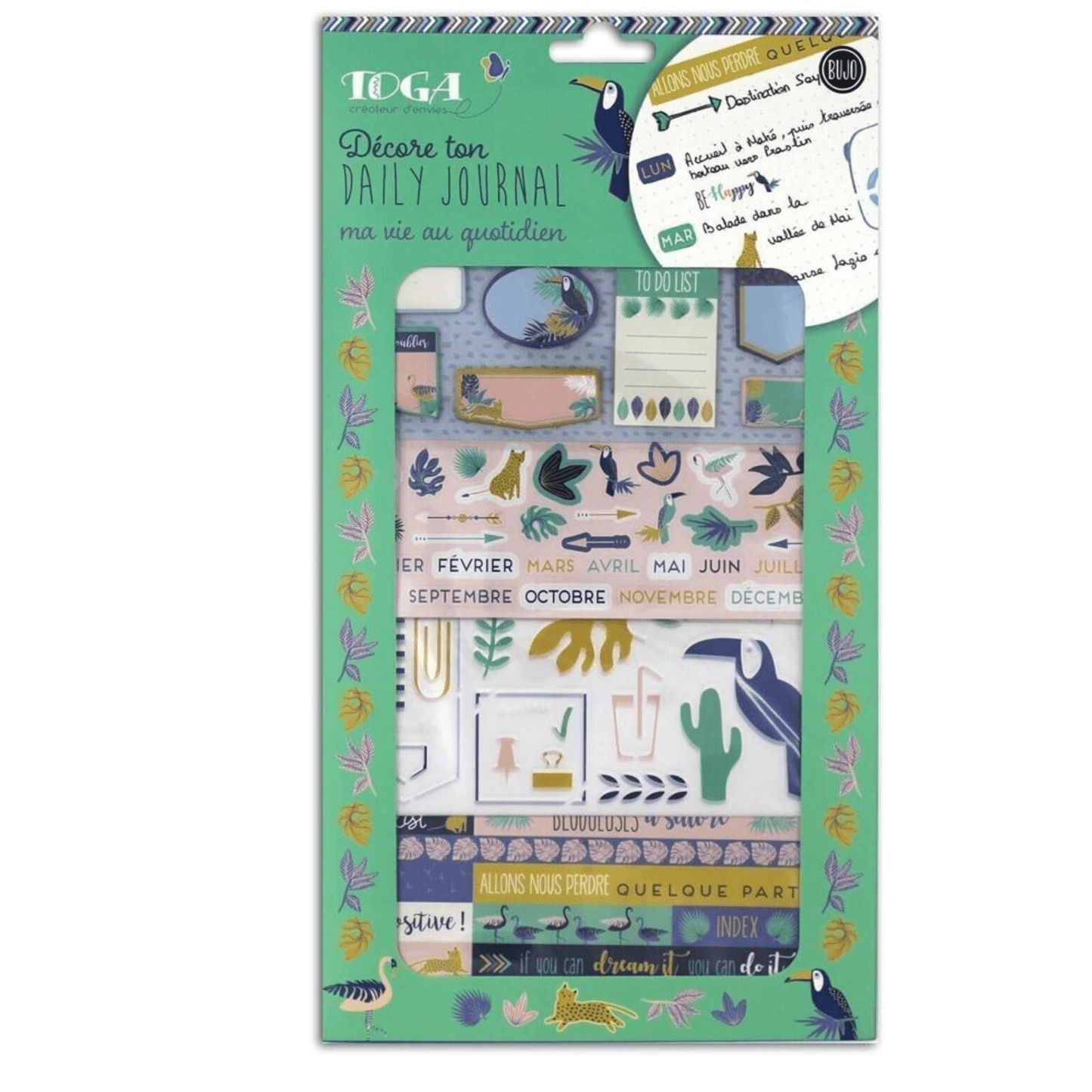 Kit de décoration Bullet Journal - Jungle - Organisatoo