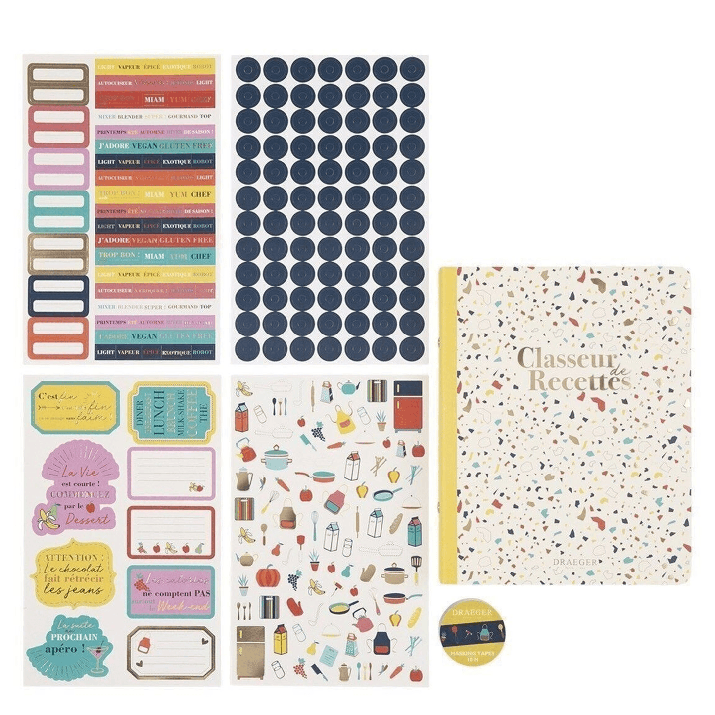 Kit classeur de recettes à personnaliser - Organisatoo