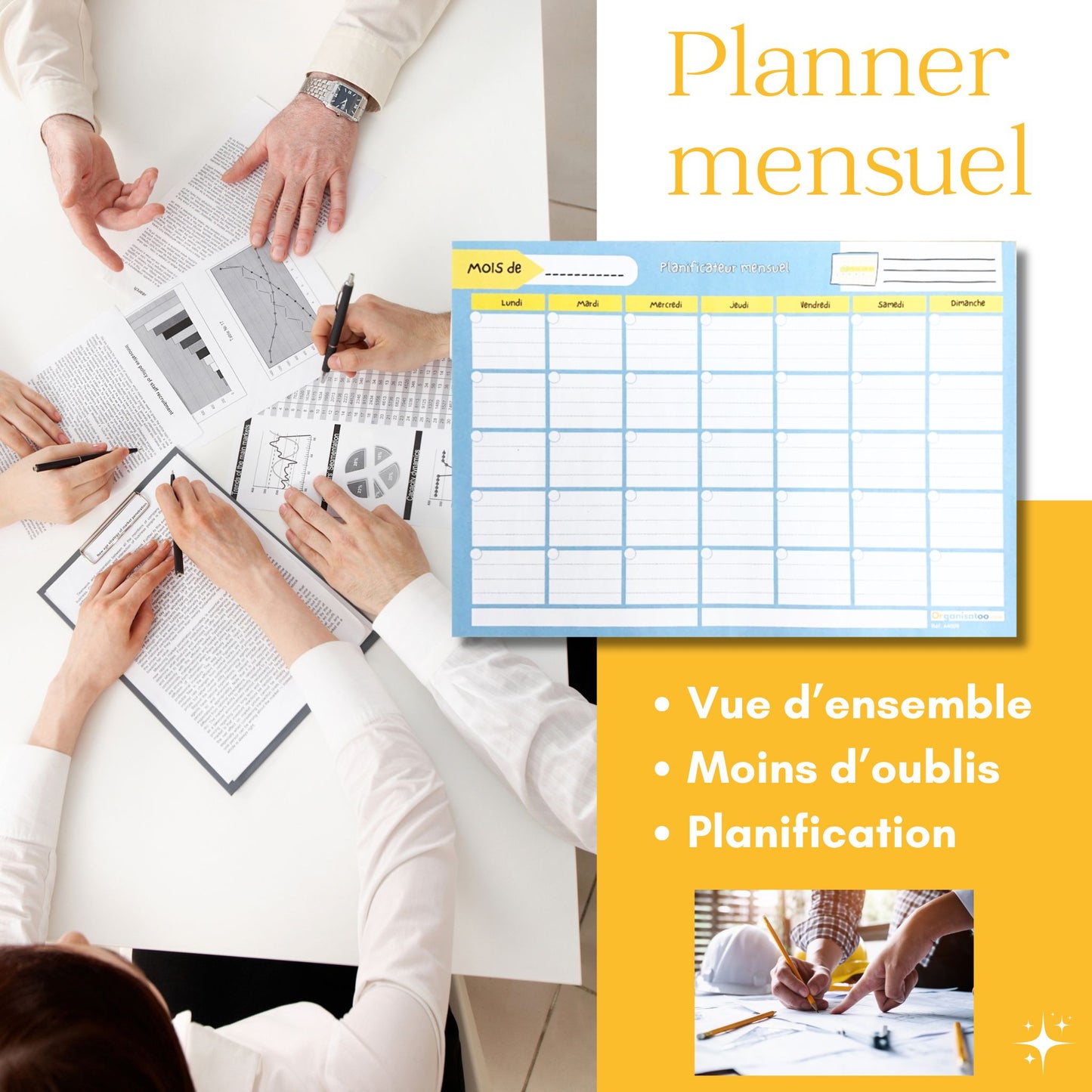 bloc-notes mensuel A4