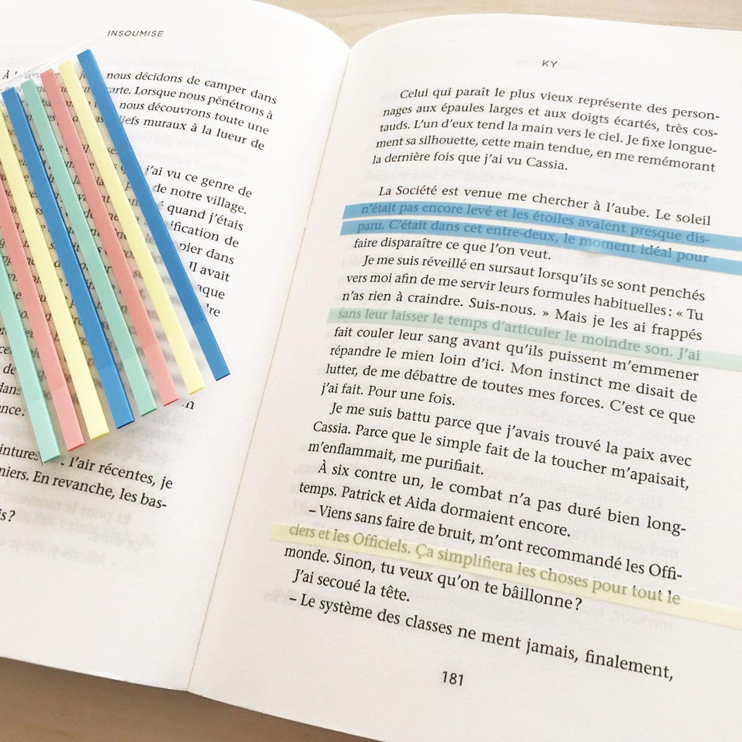 120 longues bandes fines adhésives multicolores Pastel - Organisatoo
