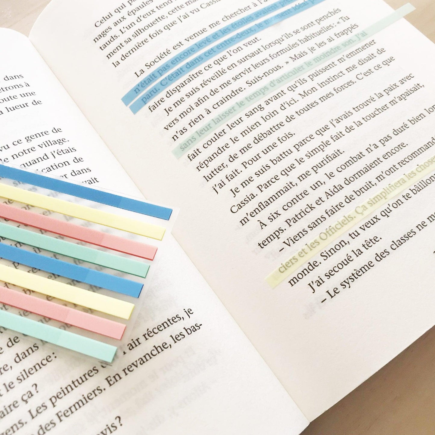 120 longues bandes fines adhésives multicolores Pastel - Organisatoo