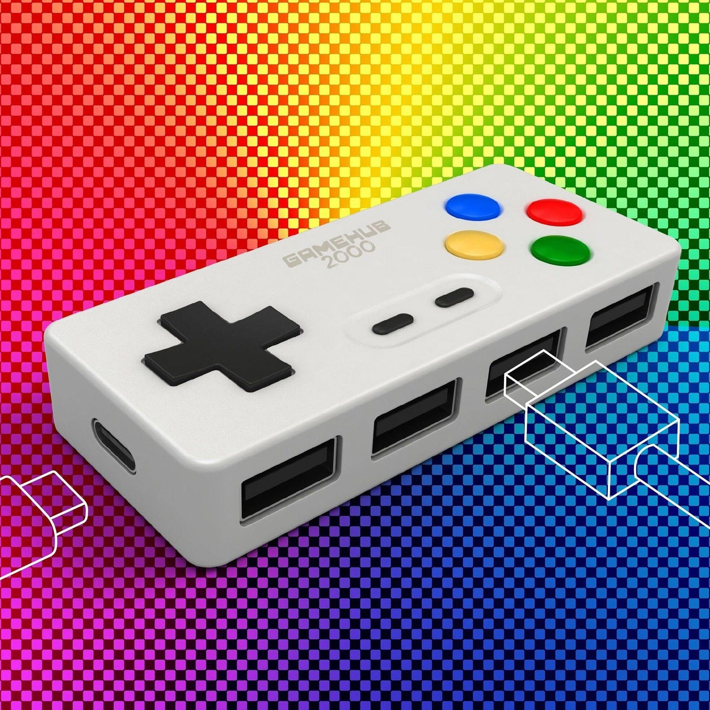 Gamehub 2000 - Concentrateur USB 4 ports - Organisatoo