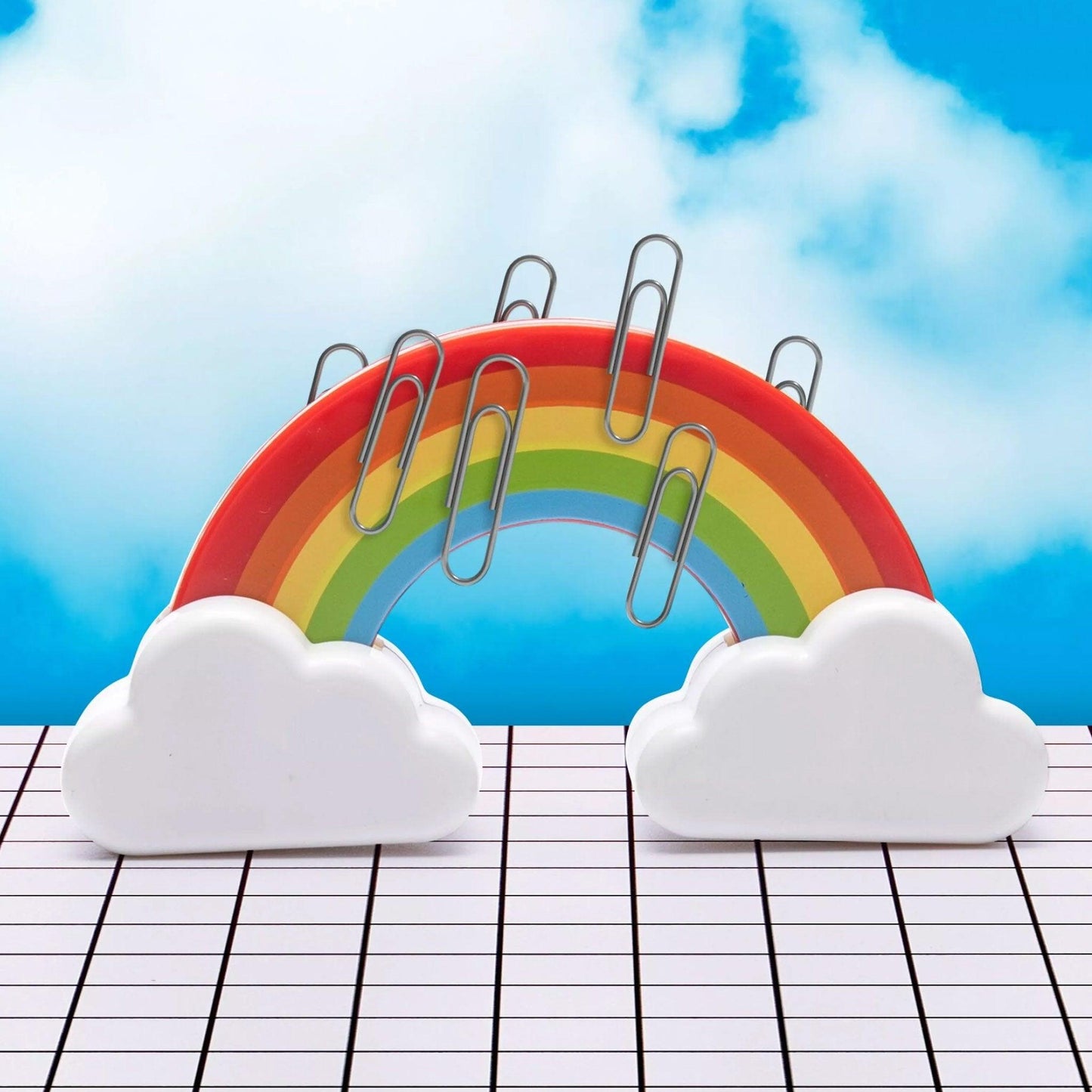 Support magnétique pour trombones arc en ciel - Organisatoo