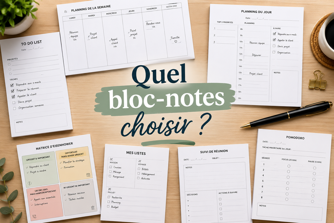 Quel bloc notes d'organisation choisir 