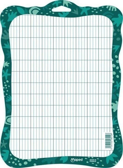 Ardoise Blanche 100% Carton (face blanche / face quadrillage écriture) - Organisatoo