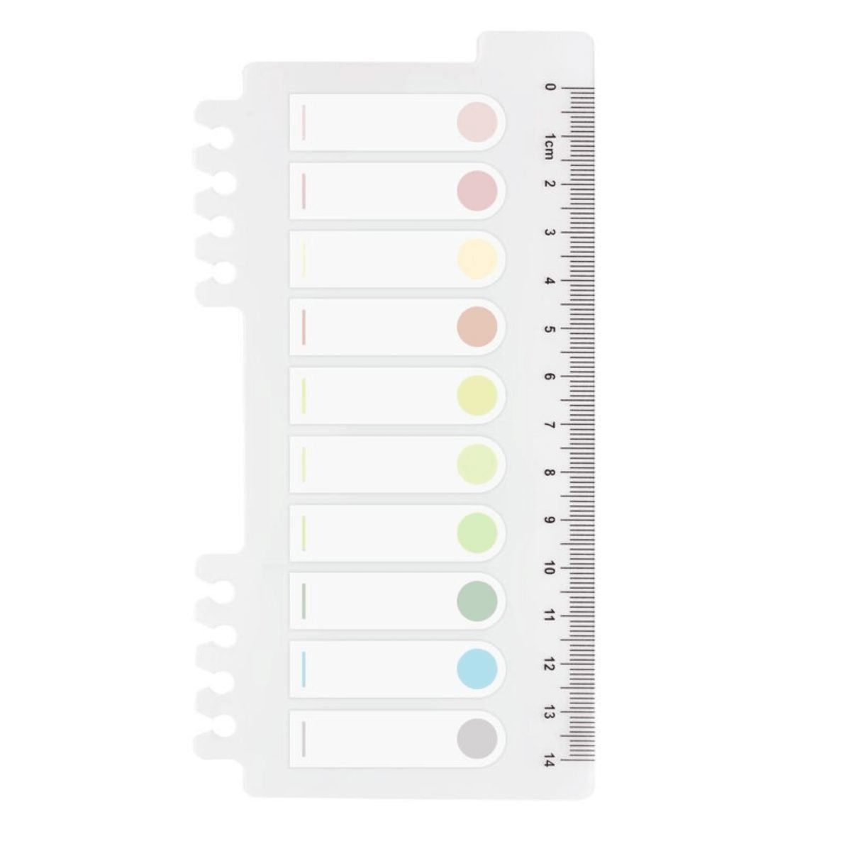 Notes Autocollantes avec ronds colorés inscriptibles - Morandi - Organisatoo