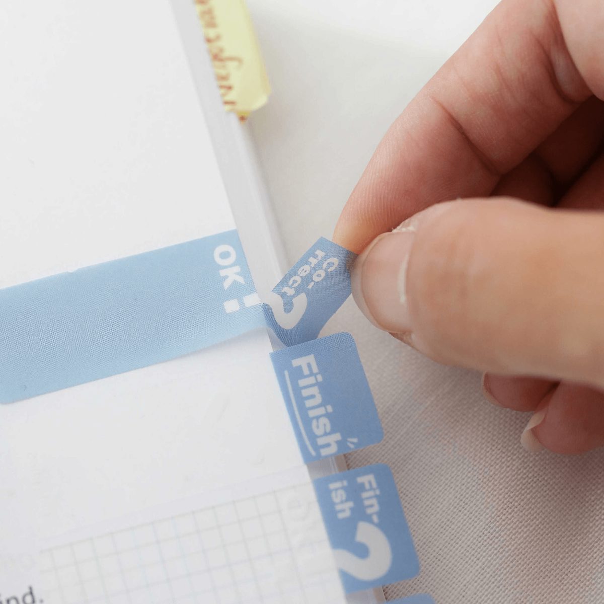 Onglets adhésifs organisation de travail - Organisatoo