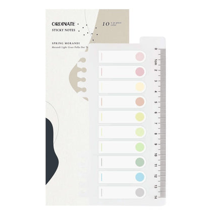 Notes Autocollantes avec ronds colorés inscriptibles - Morandi - Organisatoo
