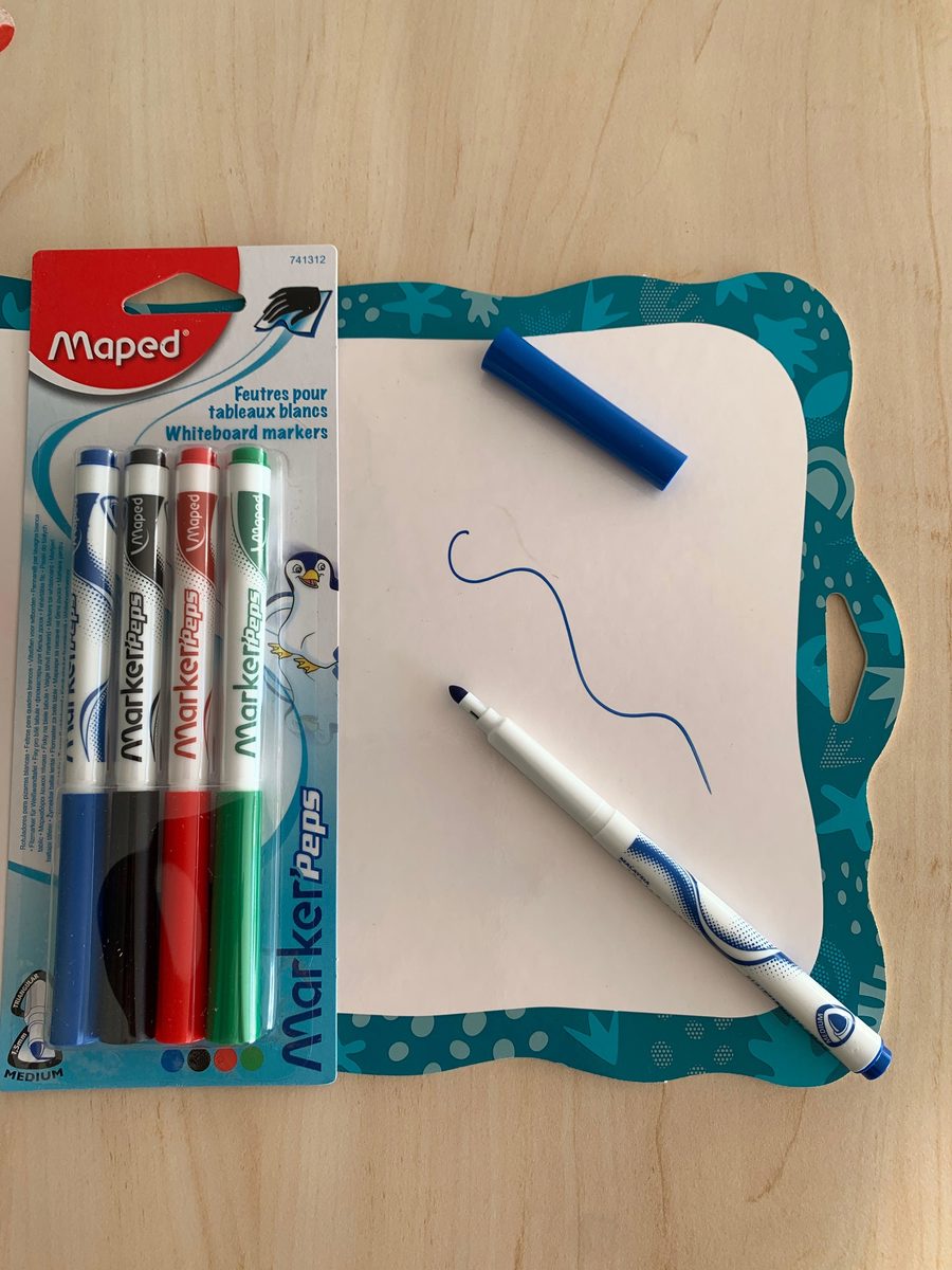 4 feutres effaçables pour tableaux blancs, ardoises - Organisatoo