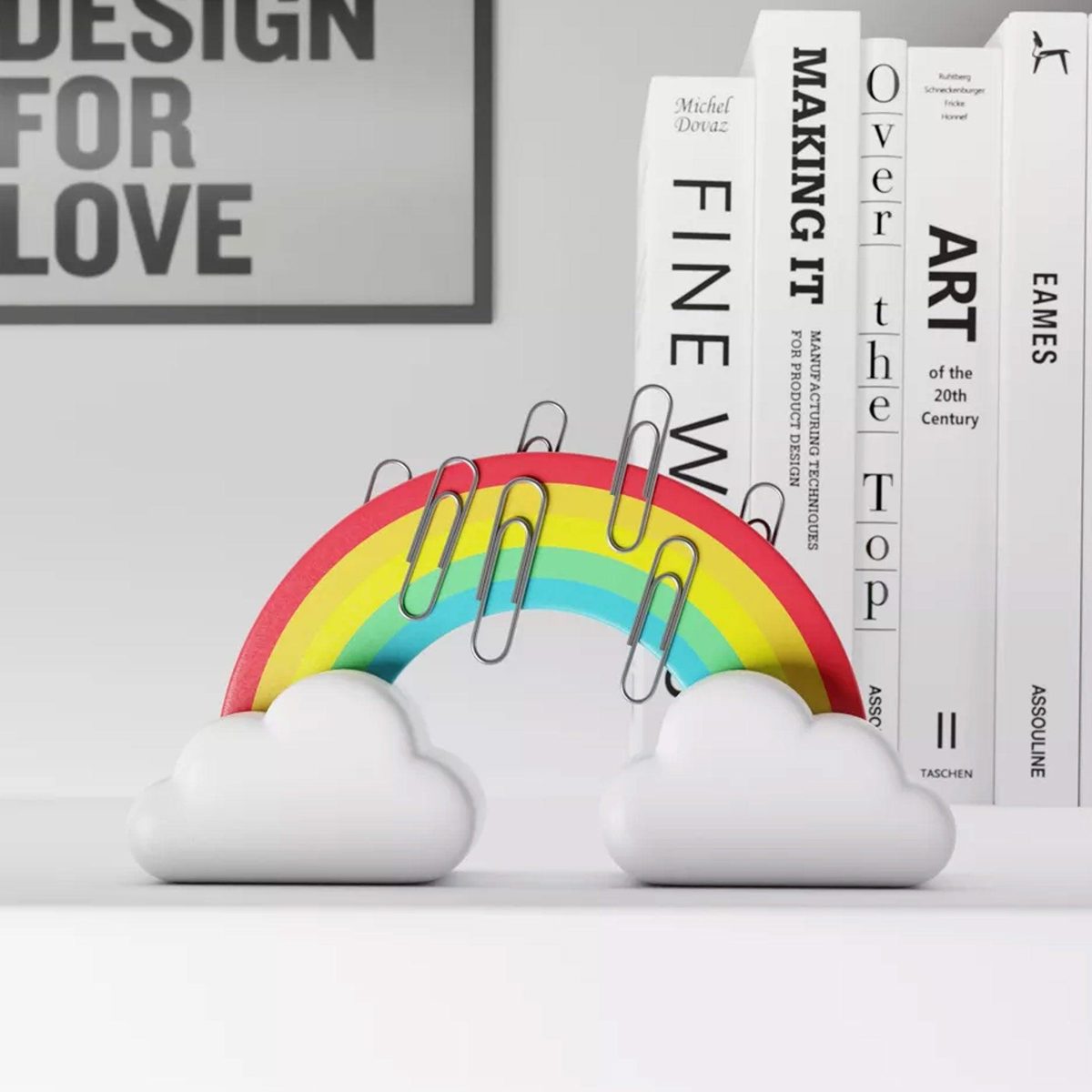 Support magnétique pour trombones arc en ciel - Organisatoo