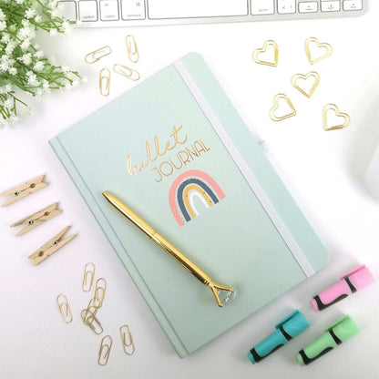 Bullet journal - Carnet A5 pointillé - couverture rigide déco Arc en ciel - Organisatoo