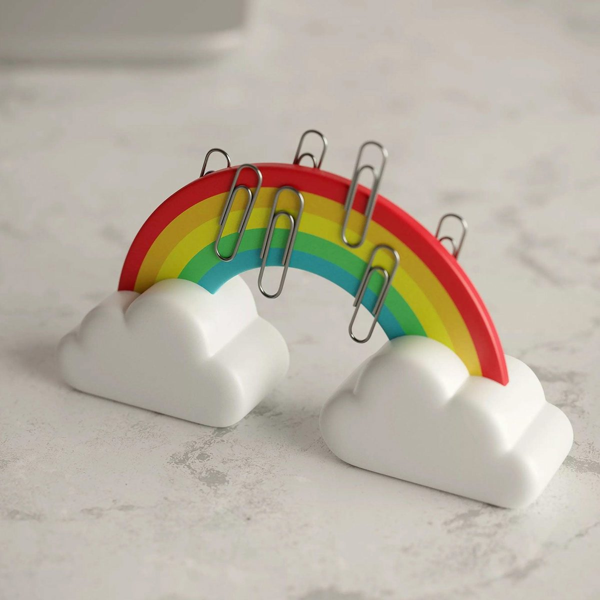 Support magnétique pour trombones arc en ciel - Organisatoo