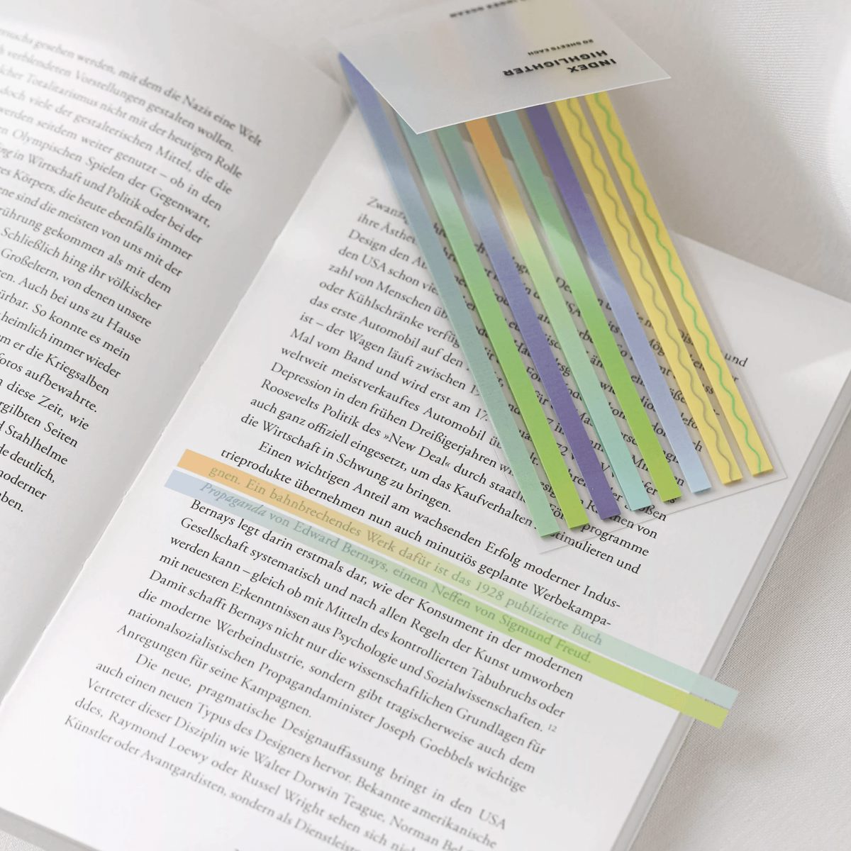 Bandes de surlignage repositionnables pour livres et documents - Organisatoo