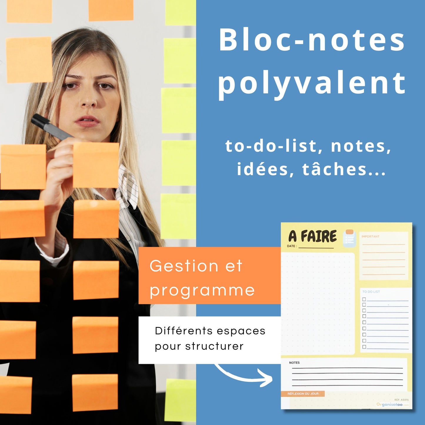 bloc-notes organisation polyvalent