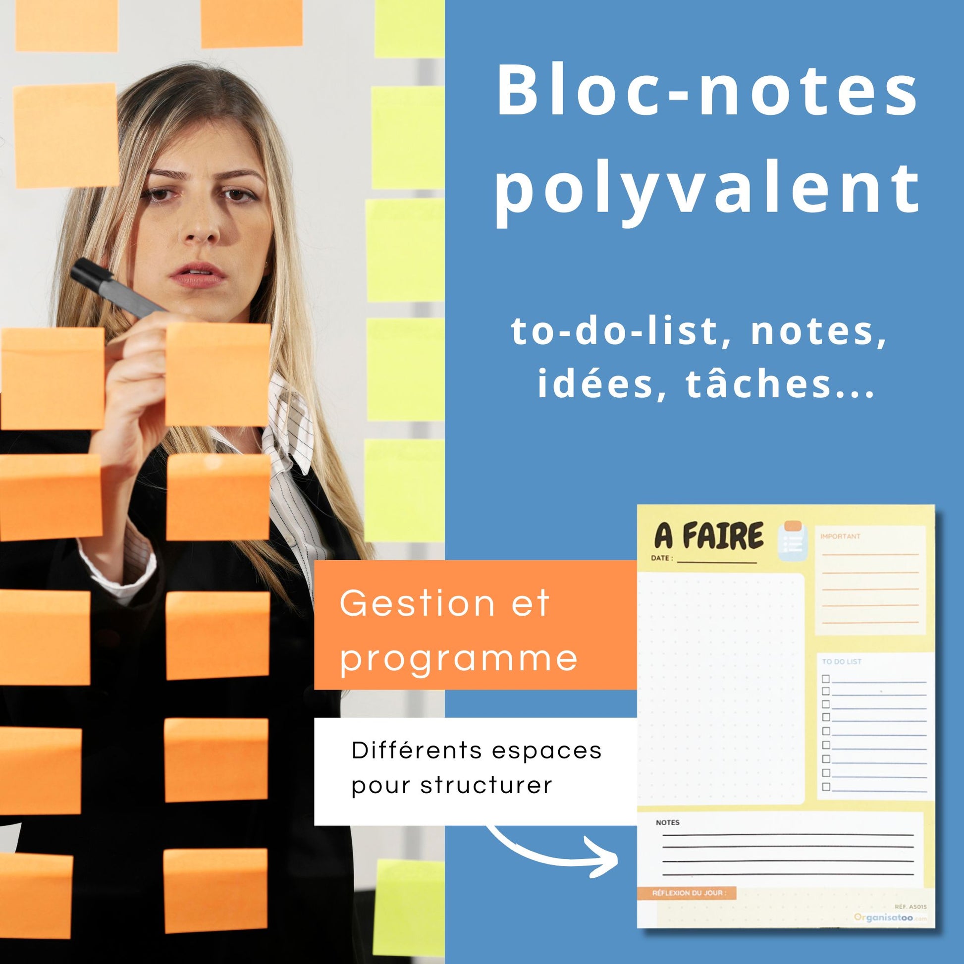 bloc-notes organisation polyvalent