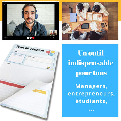 Bloc-notes pour réunions professionnelles