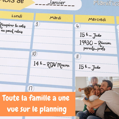bloc-notes mois planificateur