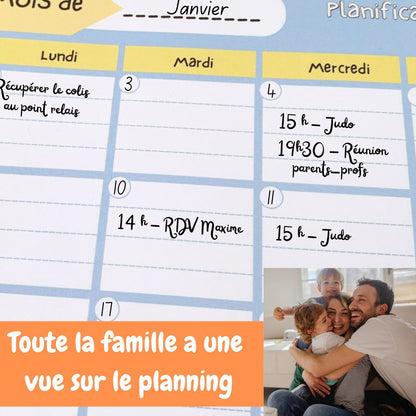 bloc-notes mois planificateur