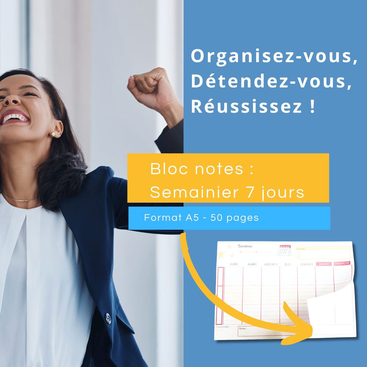 bloc-notes programme de la semaine A4