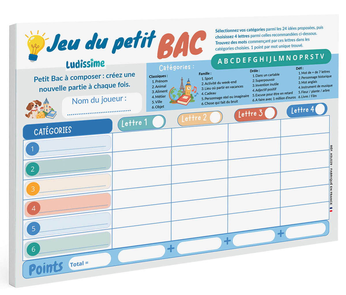 Jeu du Petit Bac