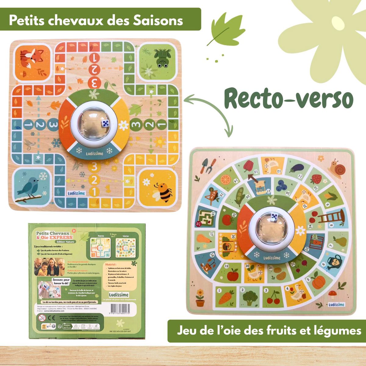 jeu chevaux et oie en bois