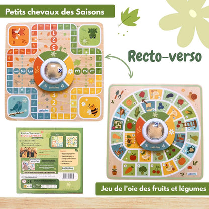 jeu chevaux et oie en bois