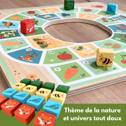 Jeu de petits chevaux en bois et oie express - Jeu de société classique familal