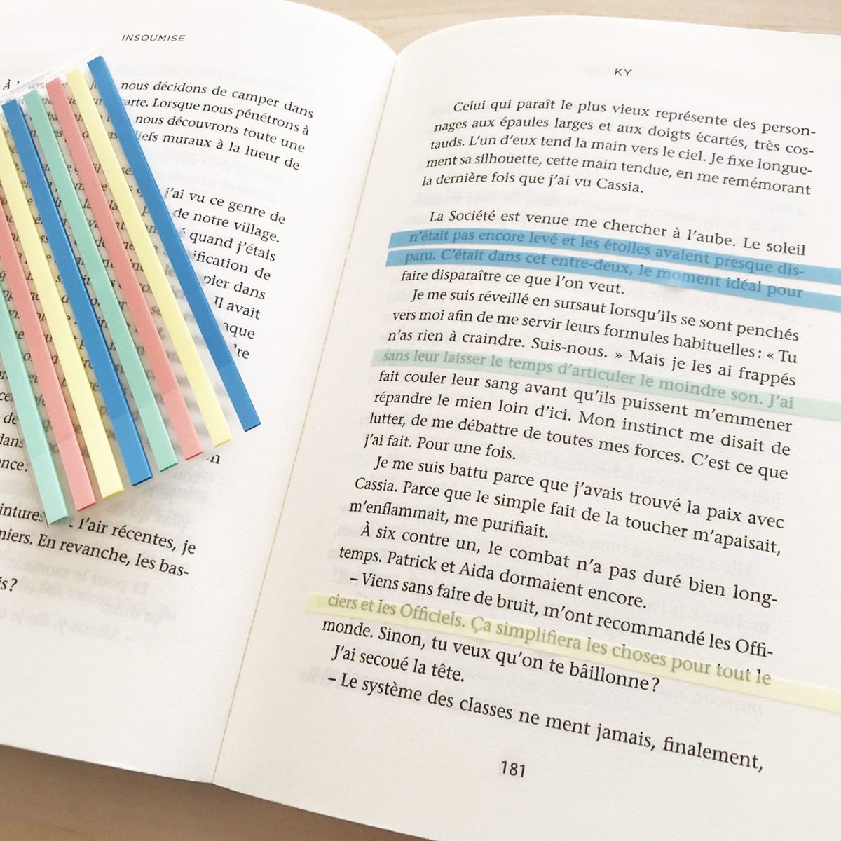 120 longues bandes fines adhésives multicolores Pastel - Organisatoo