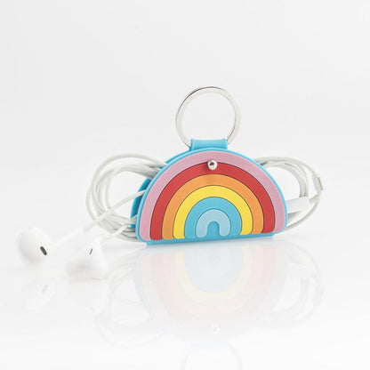 Range câble arc-en-ciel porte clés - parfait pour écouteurs - Organisatoo