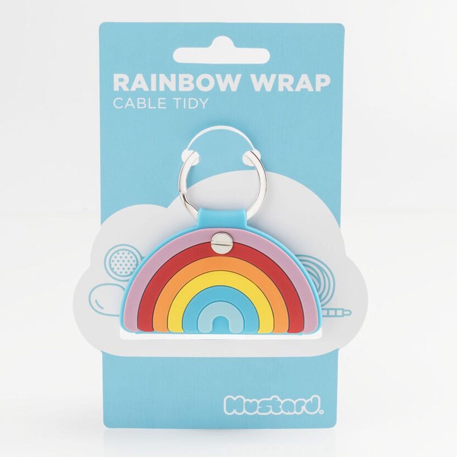 Range câble arc-en-ciel porte clés - parfait pour écouteurs - Organisatoo