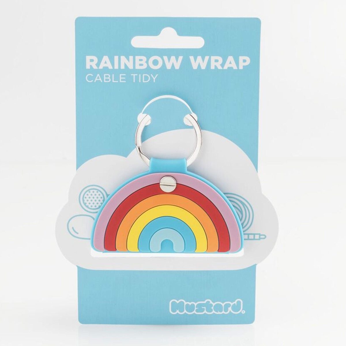 Range câble arc-en-ciel porte clés - parfait pour écouteurs - Organisatoo