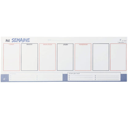 Sous-main semainier papier