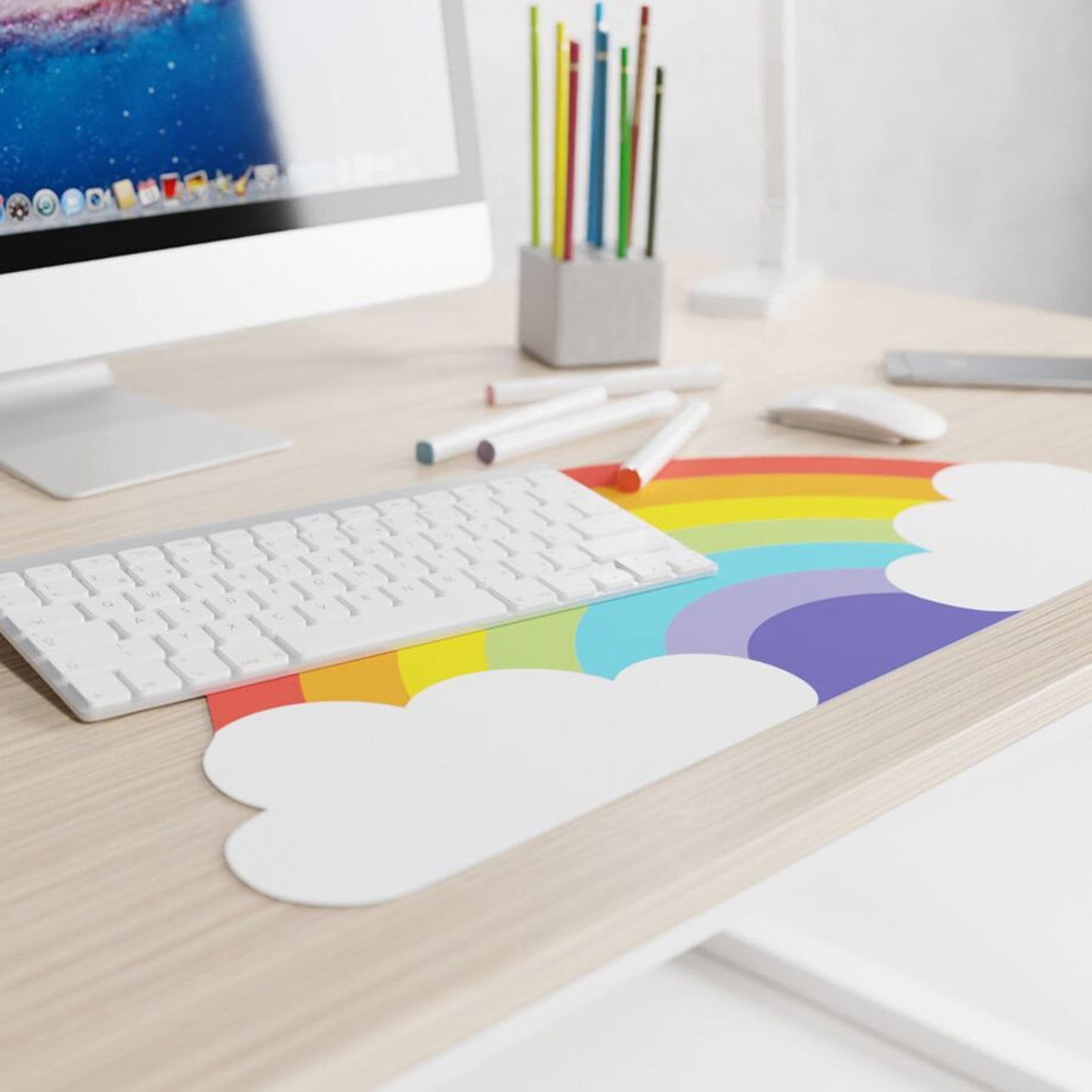 Tapis de bureau arc-en-ciel